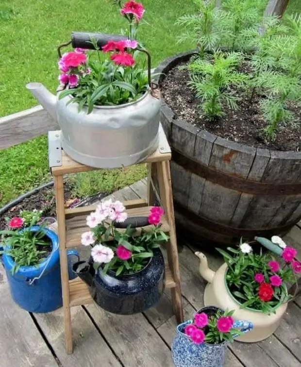 Простые и гениальные идеи для сада из ненужных вещей