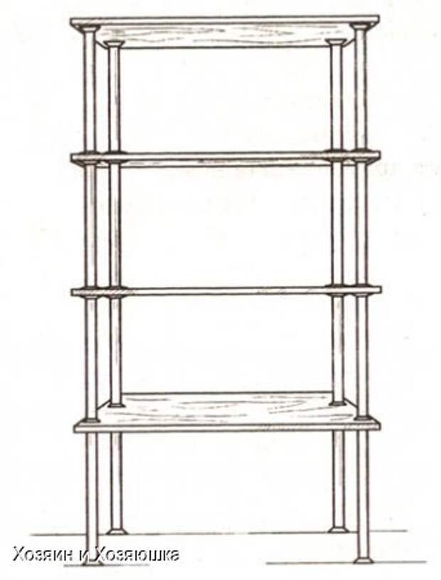 Как рисовать стеллаж