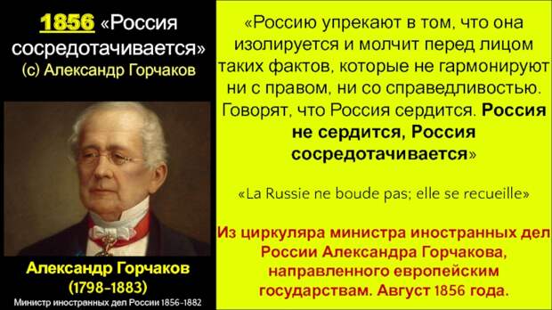 Ультиматум Путина и циркуляр канцлера Горчакова – “Россия сосредотачивается”. Что общего?