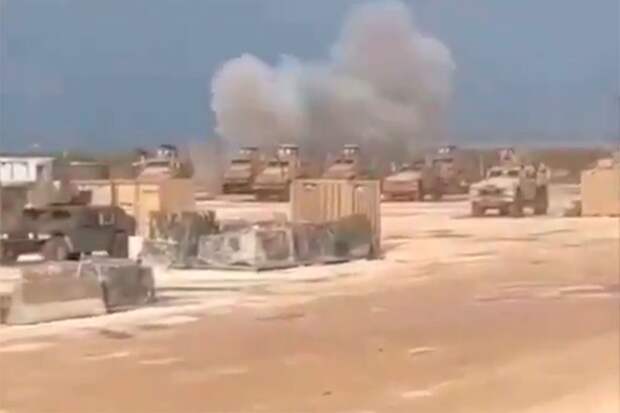 Появилось видео удара иранского дрона по стоянке военной техники США в Кувейте