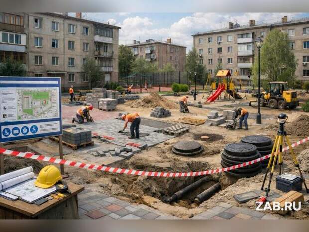 Ремонт двора в Чите оценили в 14 миллионов рублей