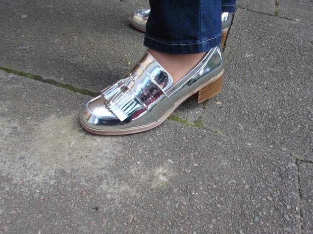 Asos metallic loafers Asos metallic loafers