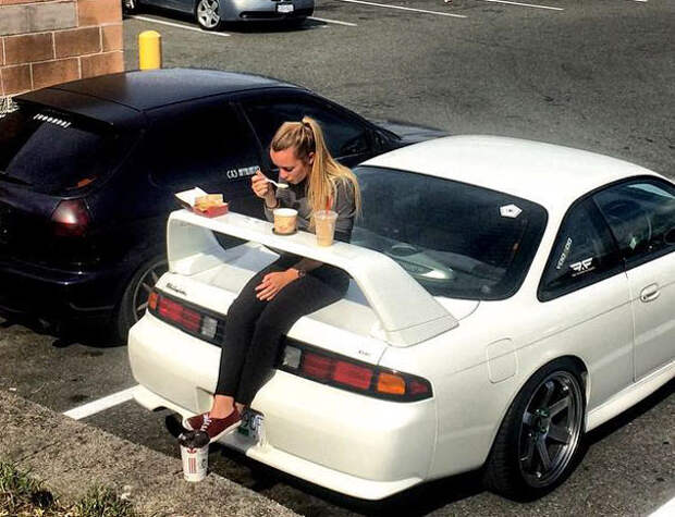 Use Your Car Spoiler As A Picnic Table