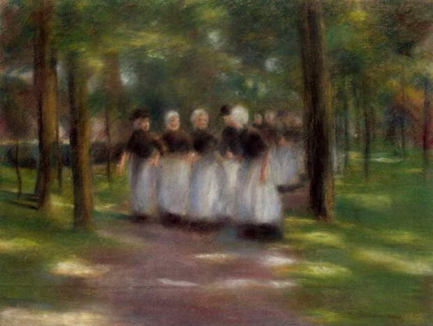 Sunday Afternoon in Laren-Alley with Girls, 1897. (664x501, 249Kb)