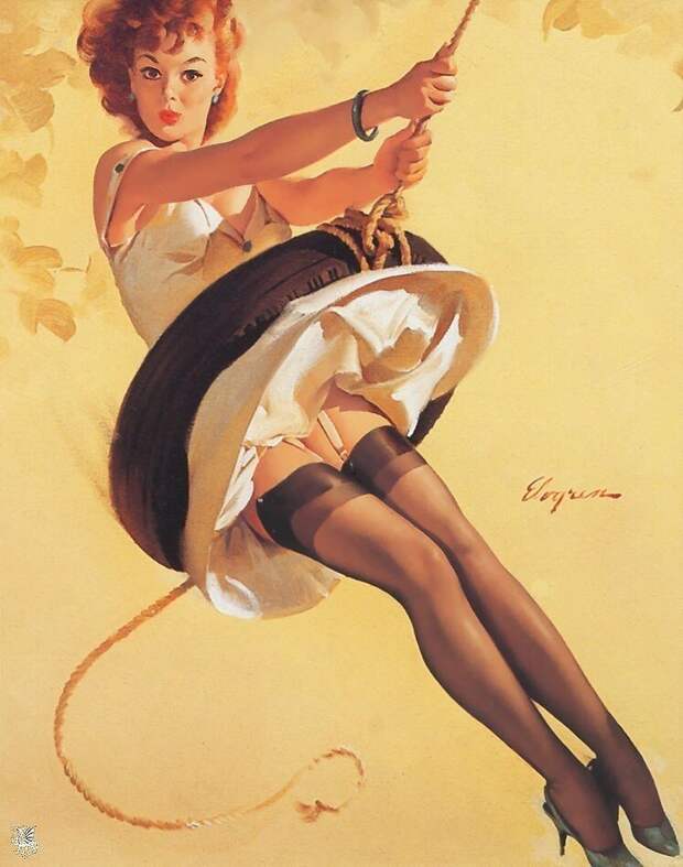 Яркие pin-up работы от художника Джила Элвгрена