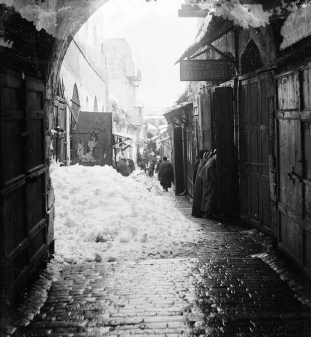 Иерусалим в снежных завалах: редкие фото 1921 года
