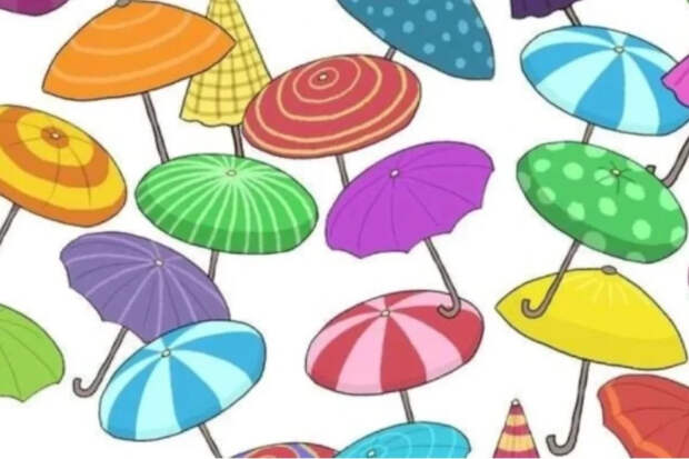 Тест на зоркость: найти два одинаковых зонта за пять секунд