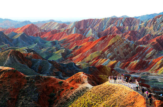 Цветные скалы Чжанъе Данксиа, Китай красивые места, красота, невероятные места, фото