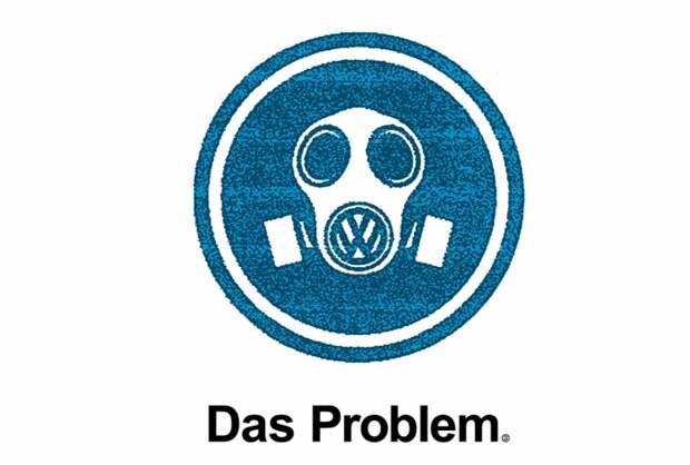 Плакат, высмеивающий автомобили Volkswagen.