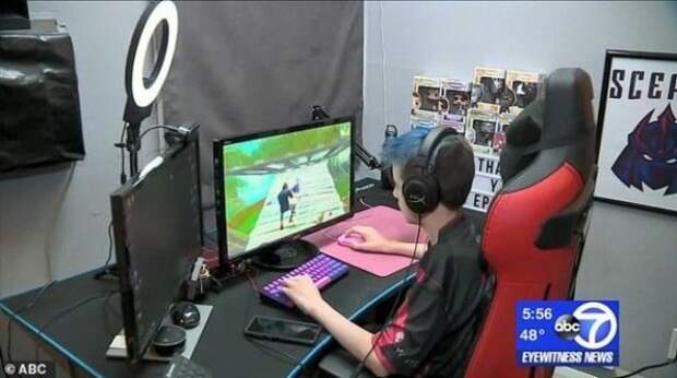 14-летний подросток зарабатывает огромные деньги, играя в Fortnite.