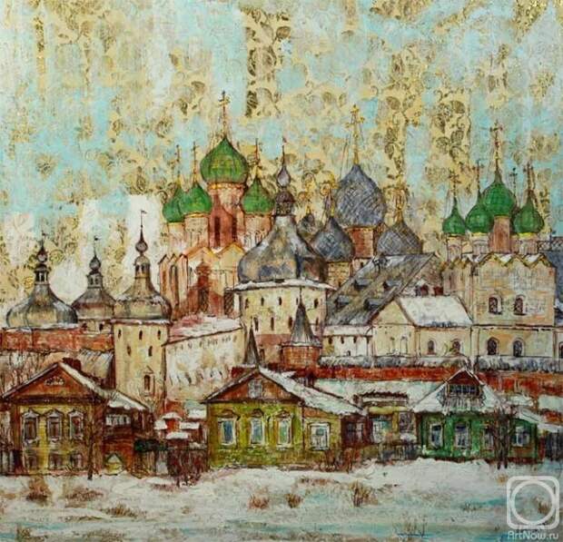 Вид на Ростовский кремль (700x674, 404Kb)