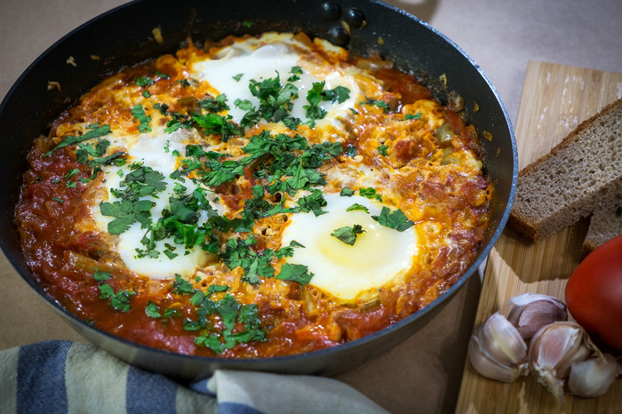 Ленивая Кухня. Шакшука. Еврейский завтрак. длиннопост, ленивая кухня, шакшука, яйца, вегетарианство, рецепт