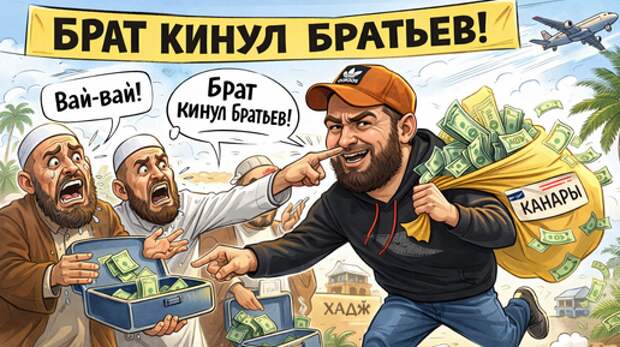 Вай-вай: «брат кинул братьев» и не покраснел, а смылся с деньгами в тёплые края
