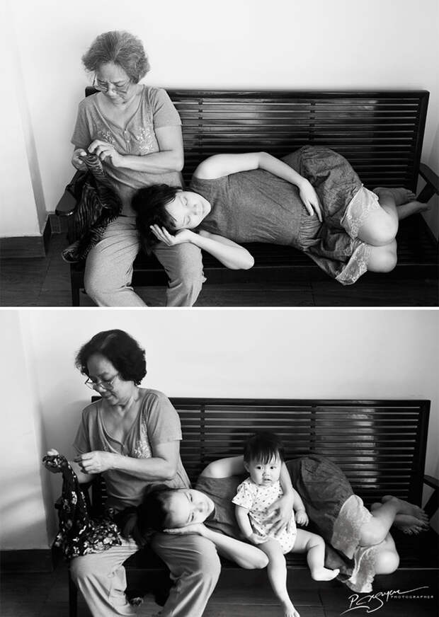 12. "Момент спокойствия с матерью и бабушкой" женщина, маты, фото