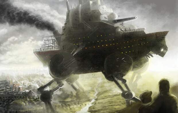 Один из концепт-артов шагающего города. /Фото: goodfon.ru