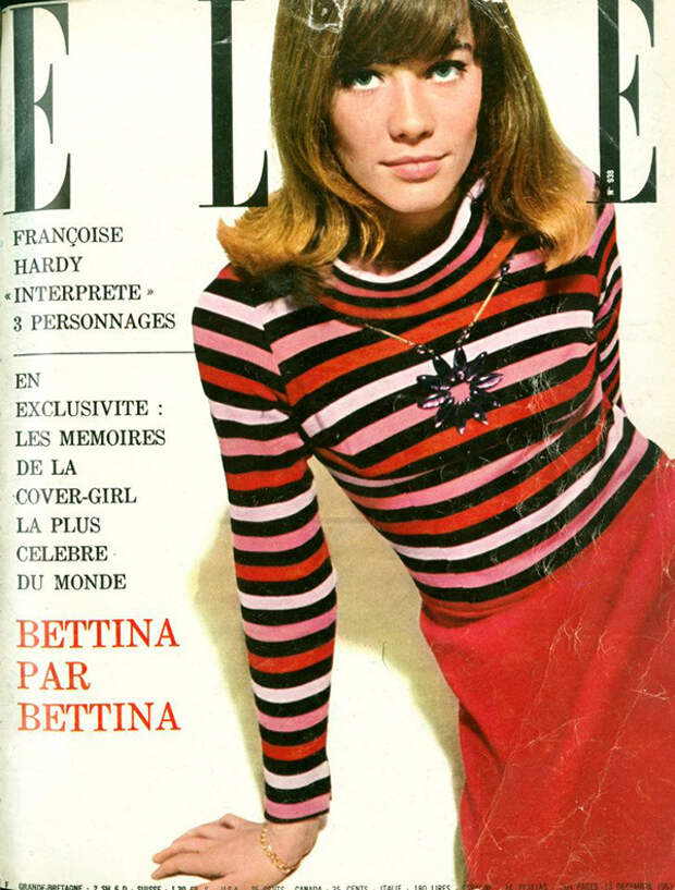 Франсуаза Арди в свитере Sonia Rykiel на обложке французского ELLE