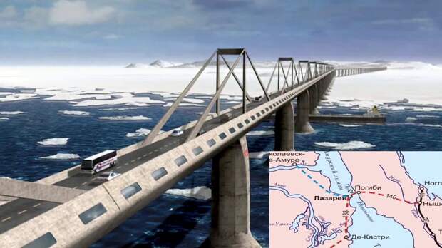 Широко обсуждается тут вопрос строительства железнодорожного моста на Сахалин. Хотя и сам ВВП поддержал идею, но немало товарищей еще против высказываются. Мол, дорого да целесообразно.-11