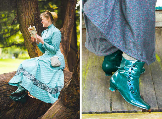 И даже ботиночки такие, как носили леди в конце XIX века. | Фото: pikabu.ru. 