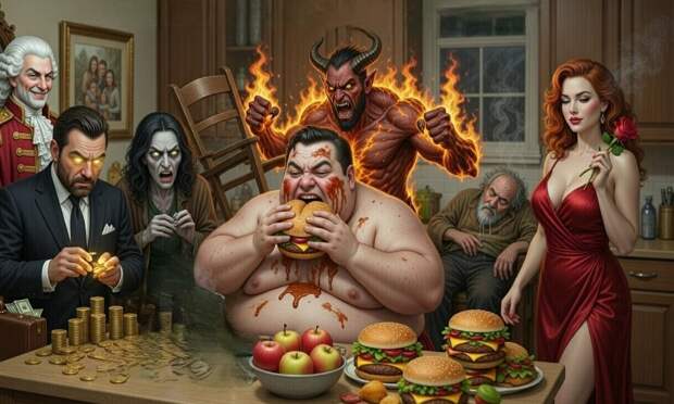 Смертные грехи исходят из биологических человеческих пороков