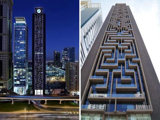 17. Башня Maze Tower, Дубай, ОАЭ Красивые здания, архитектура, в мире, здания, интересное, красиво, подборка, фото