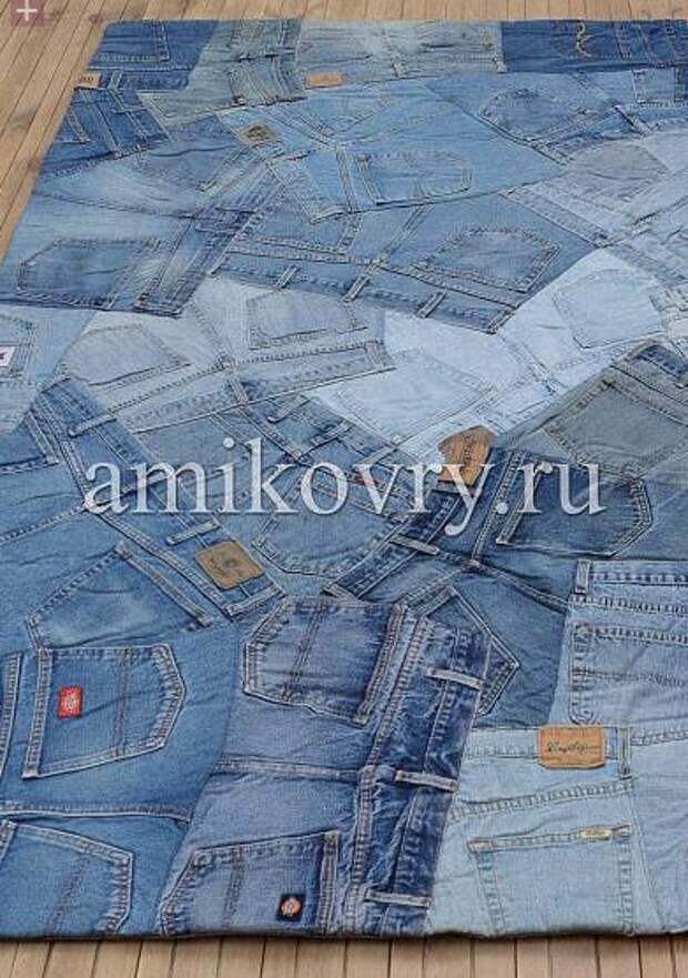 фабричные ковры из джинсов
