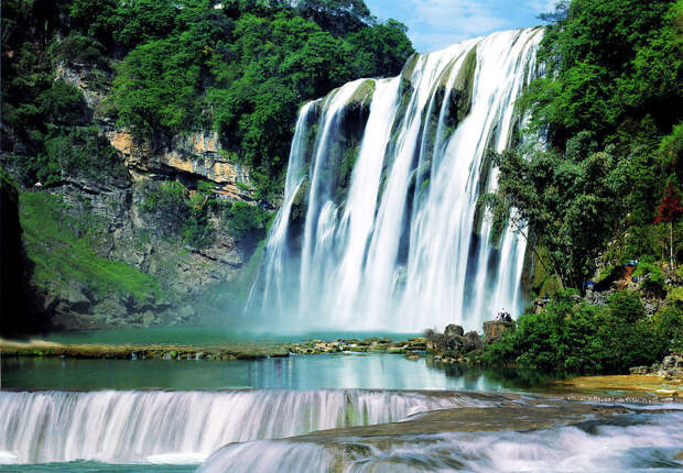 Водопад Хуангошу Китай. Каякам здесь не место. Самые причудливые и величественные водопады планеты. Фото с сайта NewPix.ru