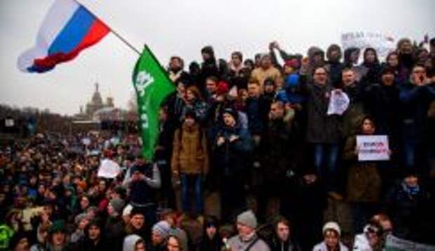 Несанкционированная акция протеста в Санкт-Петербурге