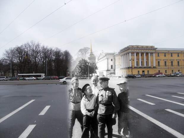 Ленинград 1941-2009 Дворцовая площадь. Юные победители блокада, ленинград, победа