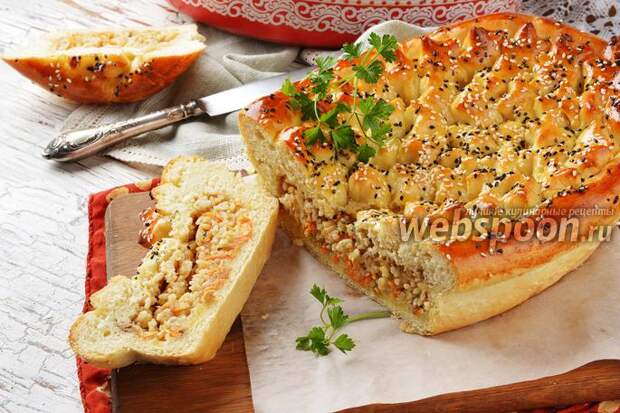 Фото Пирог с тунцом и рисом