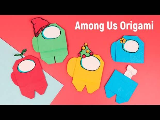 Origami AMONG US step by step/How to craft Among Us/DIY Game among /Амон...
