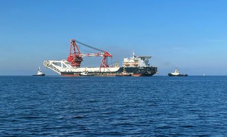 The pipe-laying vessel Fortuna, which may be used to complete the construction of the Nord Stream 2 Baltic Sea gas pipeline, makes its way to Wismar, Germany, September 30, 2020. Picture taken September 30, 2020. REUTERS/Oliver Denzer The pipe-laying vessel Fortuna, which may be used to complete the construction of the Nord Stream 2 Baltic Sea gas pipeline, makes its way to Wismar, Germany, September 30, 2020. Picture taken September 30, 2020. REUTERS/Oliver Denzer