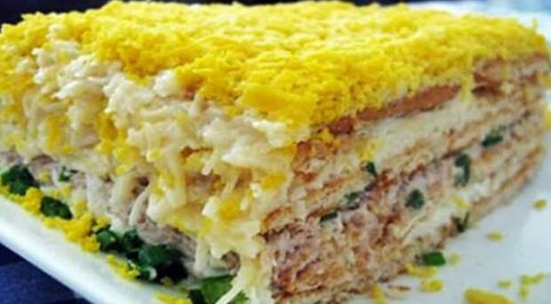 Вкусный торт-салат «Закусочный» Вкусный торт-салат «Закусочный»