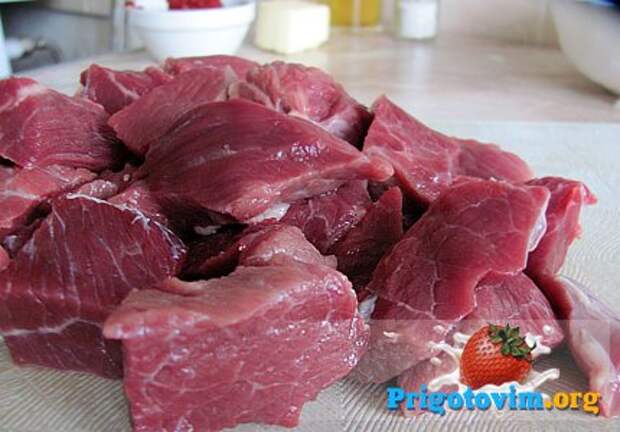 Каша с мясной подливой. Шаг 2.