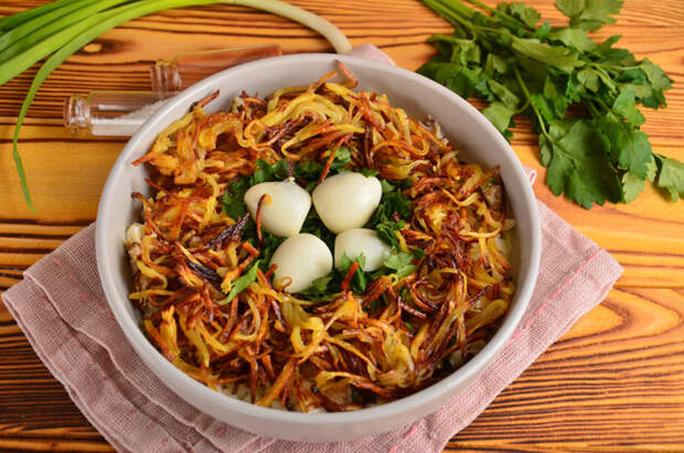 Салат «Гнездо глухаря» с курицей — оригинальный и очень вкусный рецепт