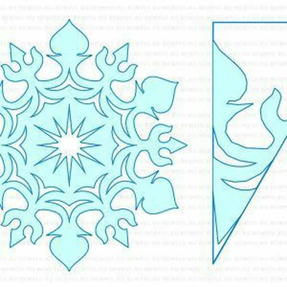 Шаблон снежинки для вырезания из бумаги а4