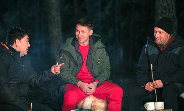 Тимур Батрутдинов, Гоша Куценко и Денис Симачев в гастрономической экспедиции в Карелии