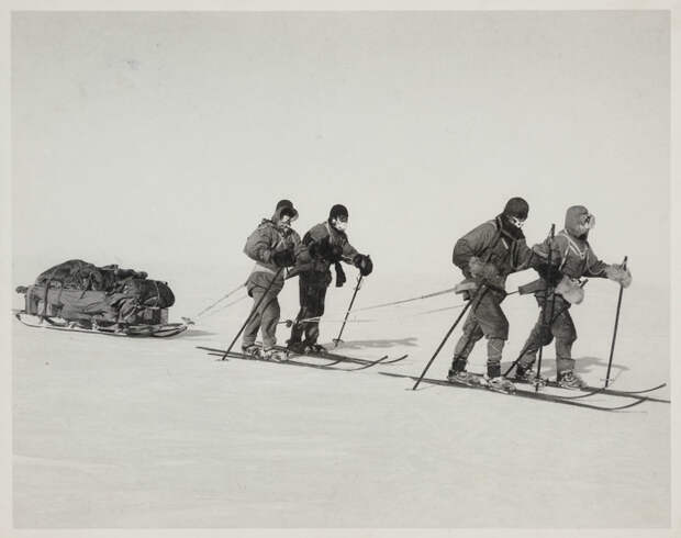Экспедиция скотта на марше исследования, исторические фотографии, последний поход, экспедиция, южный полюс