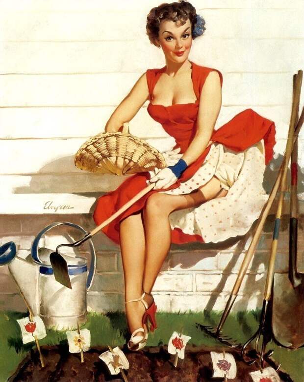 Яркие pin-up работы от художника Джила Элвгрена