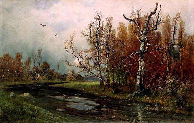Осень. Лесная речка. 1894 (647x412, 394Kb)