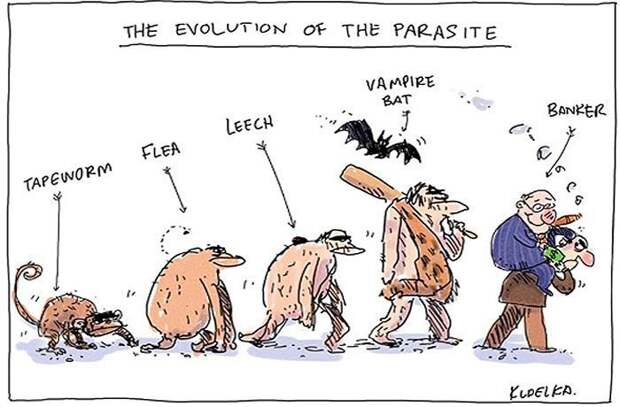 Эволюция паразитов иллюстрации, сатира, эвлдюция