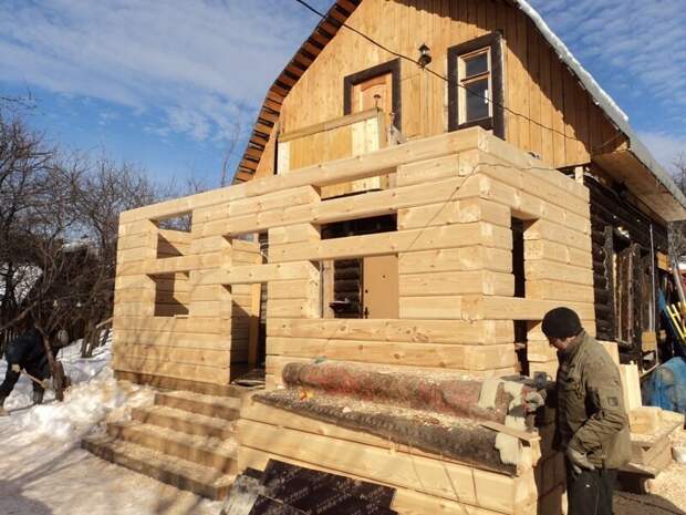 Пристройка к деревянному дому своими руками