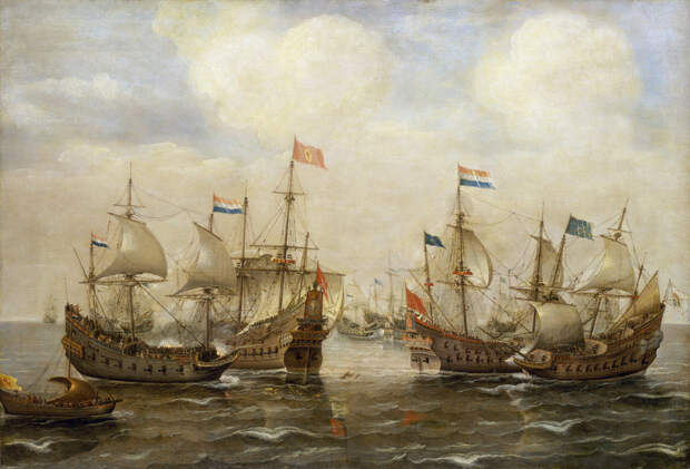 Бой испанского корабля с голландскими, 1630-е годы - Сражение на рейде Даунс | Военно-исторический портал Warspot.ru