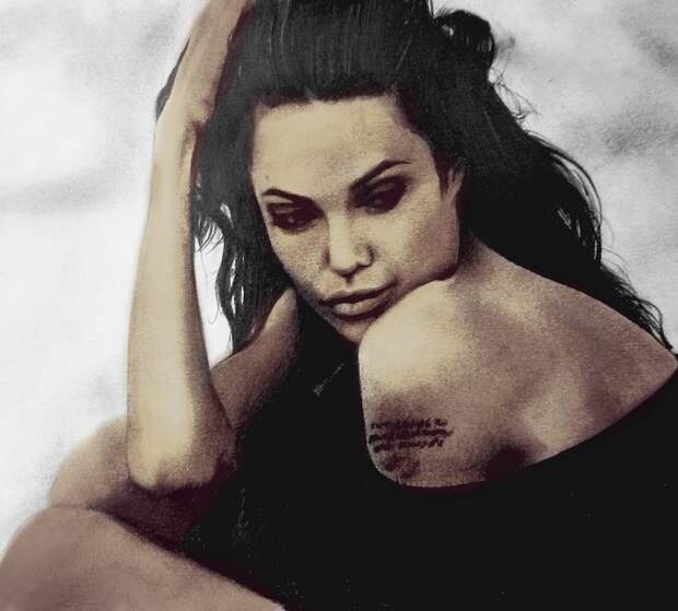 Анджелина Джоли Гиперреалистичные картины, гиперреализм, художник