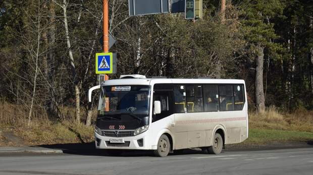 Автобус едет по дороге / Фото: сообщество транспорта в Барнауле