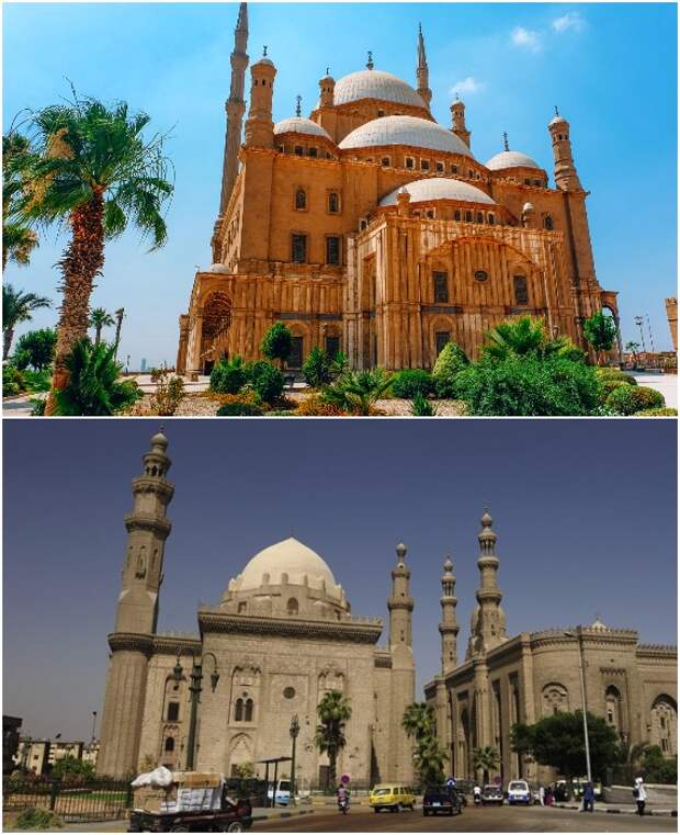 Каирскую цитадель венчают минареты мечетей Мухаммеда Али, Шария Султан Хасана (Египет).