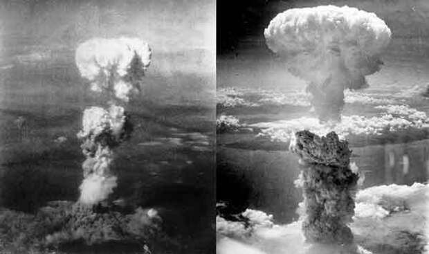 Аэрофотоснимки атомной бомбардировки Хиросимы и Нагасаки