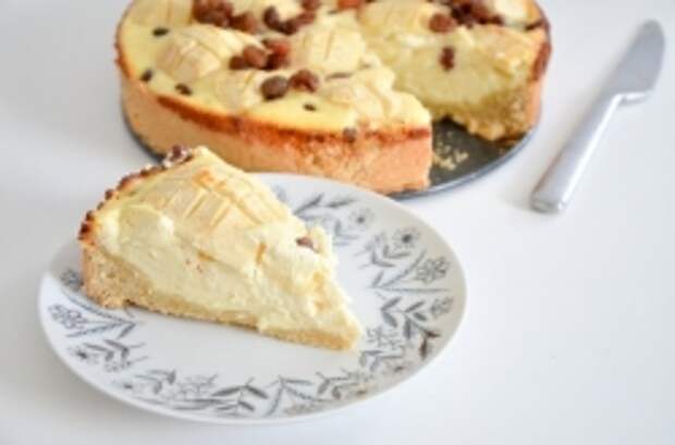Немецкий творожный пирог с яблоками 