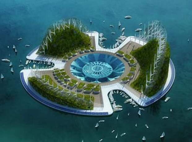LILYPAD, плавучий экополис будущее, фото, интересное, экология, остров, природа, факты