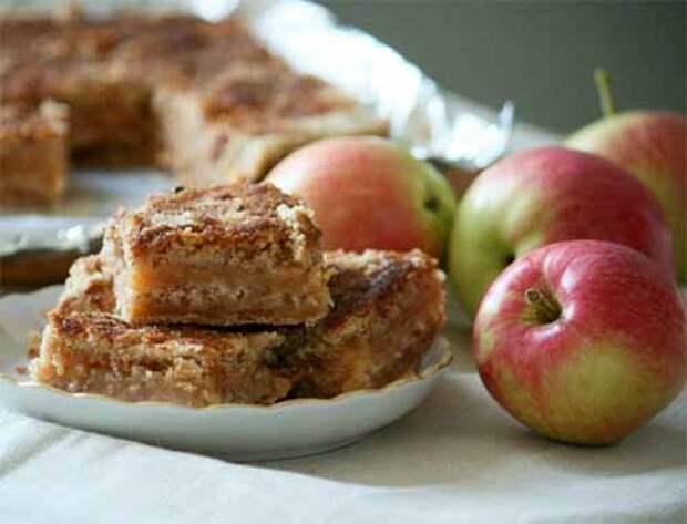 простой насыпной пирог с яблоками