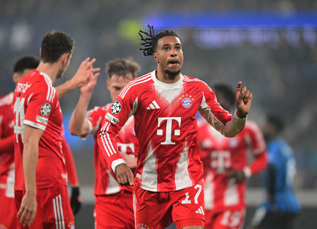 «Бавария» со счетом 6:1 разгромила «Аталанту» в первом матче 1/8 финала Лиги чемпионов